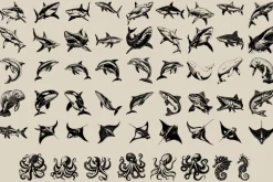 340 Sea Creatures illustrations