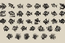 340 Sea Creatures illustrations