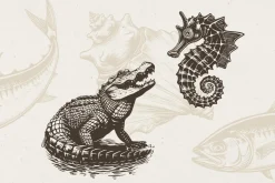 340 Sea Creatures illustrations