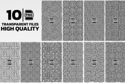 10 Seamless Geometric Line Patterns