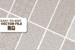 10 Seamless Geometric Line Patterns