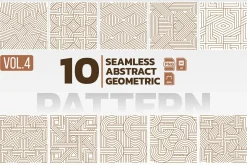 10 Seamless Geometric Line Patterns