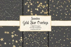 Seamless Gold Star Overlays