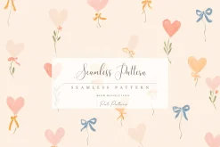Seamless Heart Valentine Pattern PNG