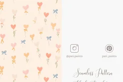 Seamless Heart Valentine Pattern PNG