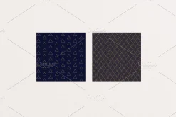 Seamless Navy & Gold 20 Pattern Set