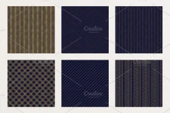 Seamless Navy & Gold 20 Pattern Set
