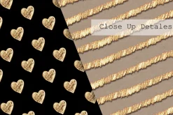 8 seamless patterns with gold