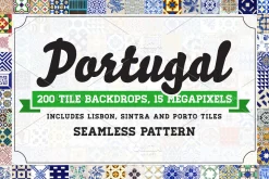 200 Seamless Portugal Tile Backdrops