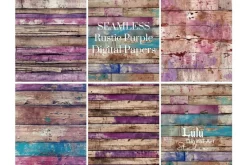 Seamless Rustic Purple Wood-10