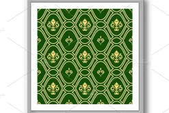 Seamless Vector Pattern With Royal Lily