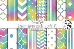 Seamless Watercolor Patterns #1 BR