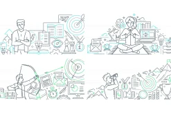 Self Development Line Illustrations