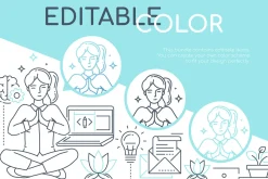 Self Development Line Illustrations