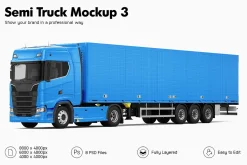 Semi Truck Mockup 3