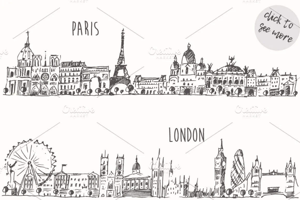 Set of 6 cities skylines