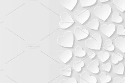Set of backgrounds with hearts