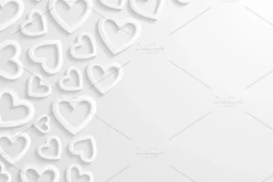 Set of backgrounds with hearts