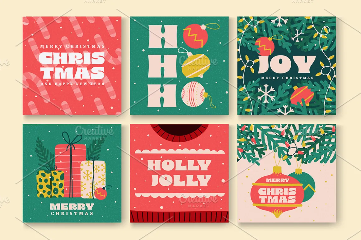 Set of 20 Christmas background