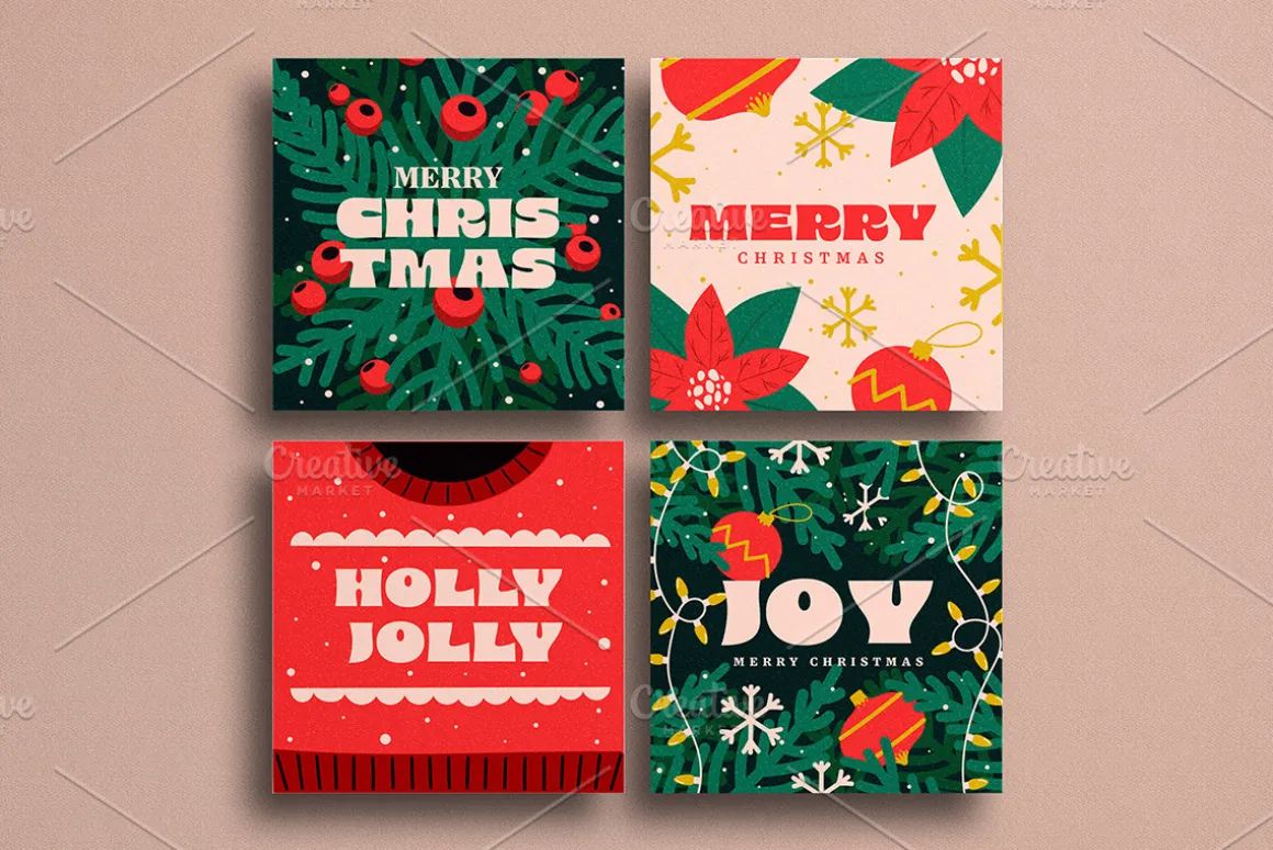 Set of 20 Christmas background