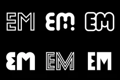 Set of letter EM logos