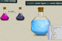 Set of Vector Potions and Elixirs