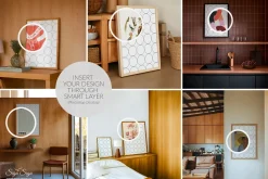 SET 6PSD Frame Mockups for Poster
