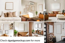 SET 6PSD Frame Mockups for Poster