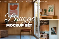 SET 6PSD Frame Mockups for Poster