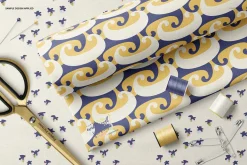 Sewing Flat Lay Cotton Fabric Mockup