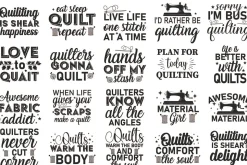 Sewing Quilters Quotes Svg Bundle