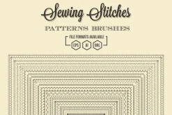 Sewing Stitches Patterns Brushes