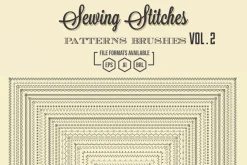 Sewing Stitches Patterns Brushes v2