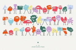 Shape Set - Cute Emotion 80 pieces
