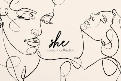 SHE - One line art women set