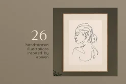 SHE - One line art women set
