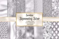 Shimmering Silver Digital Paper