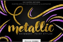 Shimmery Gold Paint Styles Bundle