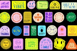 SHINE STICKERS VECTOR SET