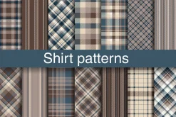 #35 Shirt Plaid Patterns EPS + JPG
