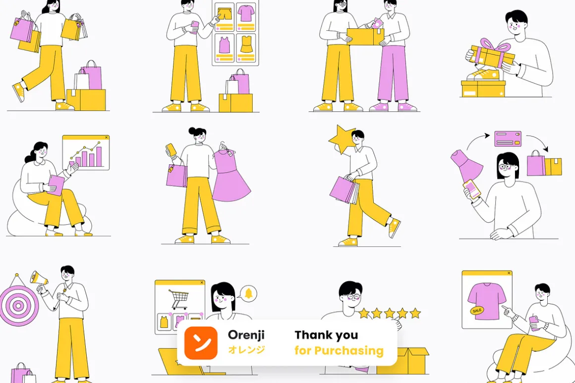 Shopping Illustration Pack