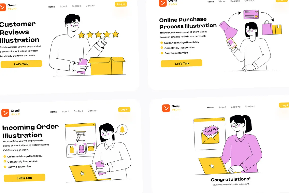 Shopping Illustration Pack