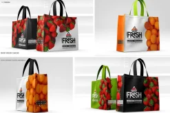 Short Handle Eco Shopping Bag Mockup