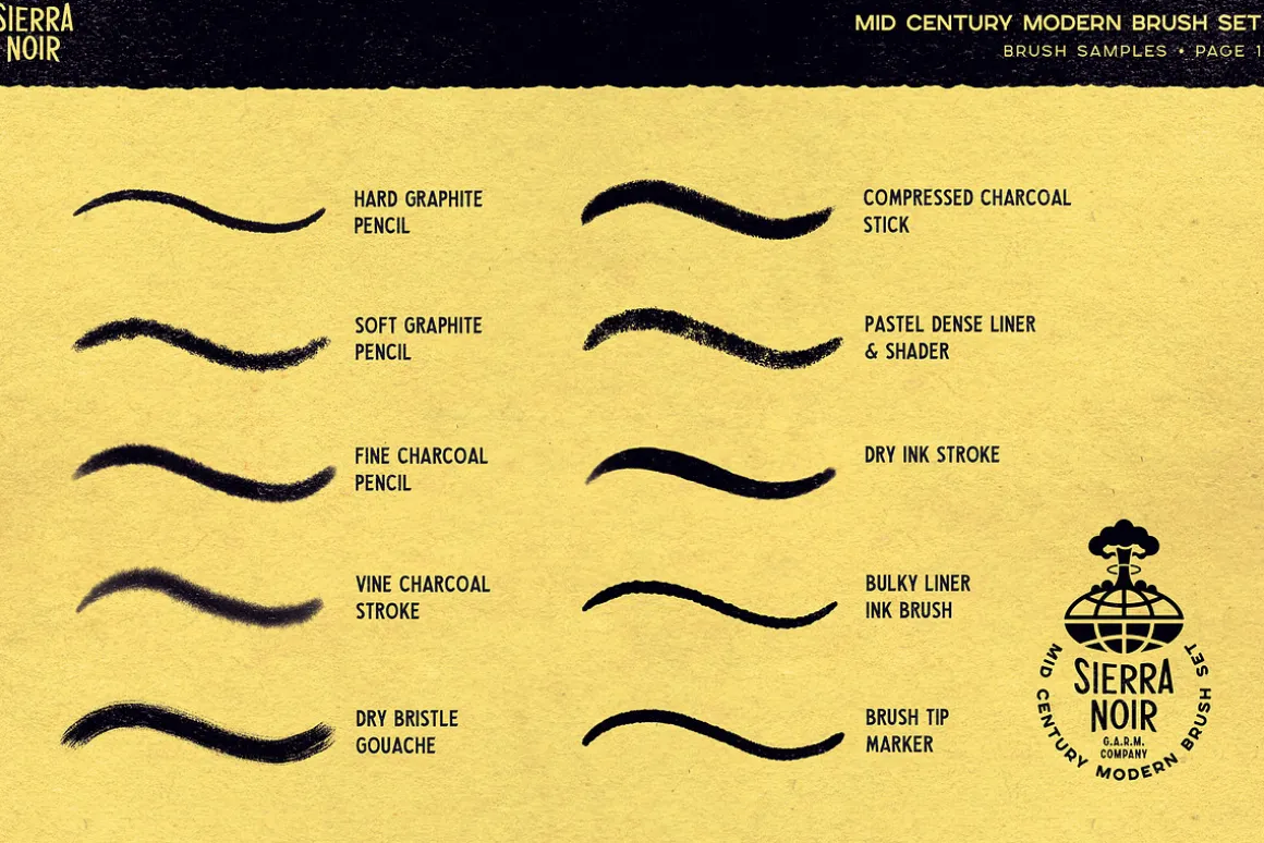 Sierra Noir Brush Set (Illustrator)