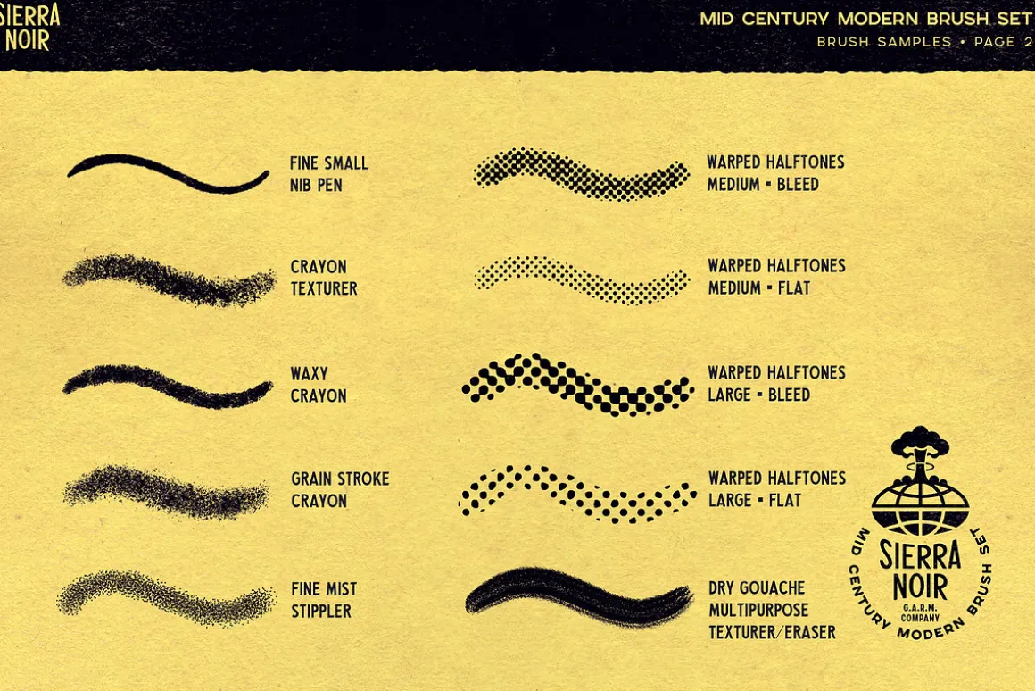 Sierra Noir Brush Set (Illustrator)