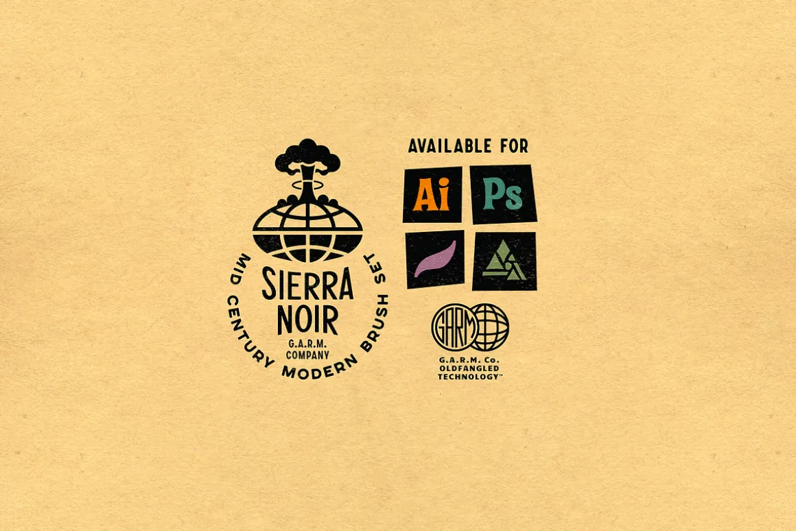 Sierra Noir Brush Set (Illustrator)