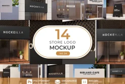 Sign logo mockup vol. 04