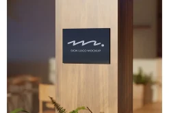 Sign logo mockup vol. 03