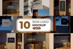 Sign logo mockup vol. 03