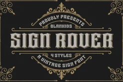 Sign Rover a Vintage Sign Font